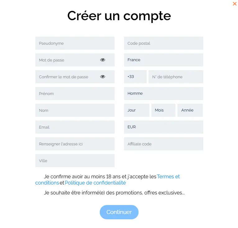 Star111 Casino registration process