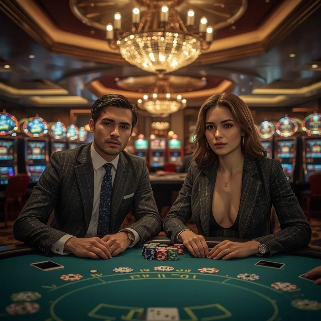 Two poker players at STAR111 CASINO